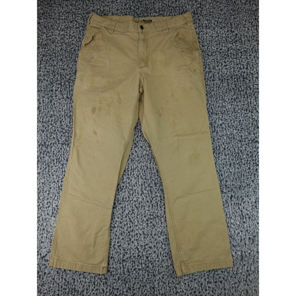Carhartt Work Pants‎ Mens 36x32 Tan Rugged Flex Relaxed Fit 102291
